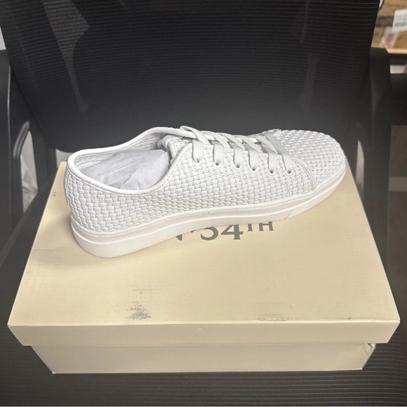 Women's White Woven Sneakers - Picture 3 of 5
